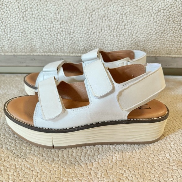 MIZ MOOZ Violetta White Leather Platform Adjustable Sport Sandal Sz 39 - Picture 4 of 15